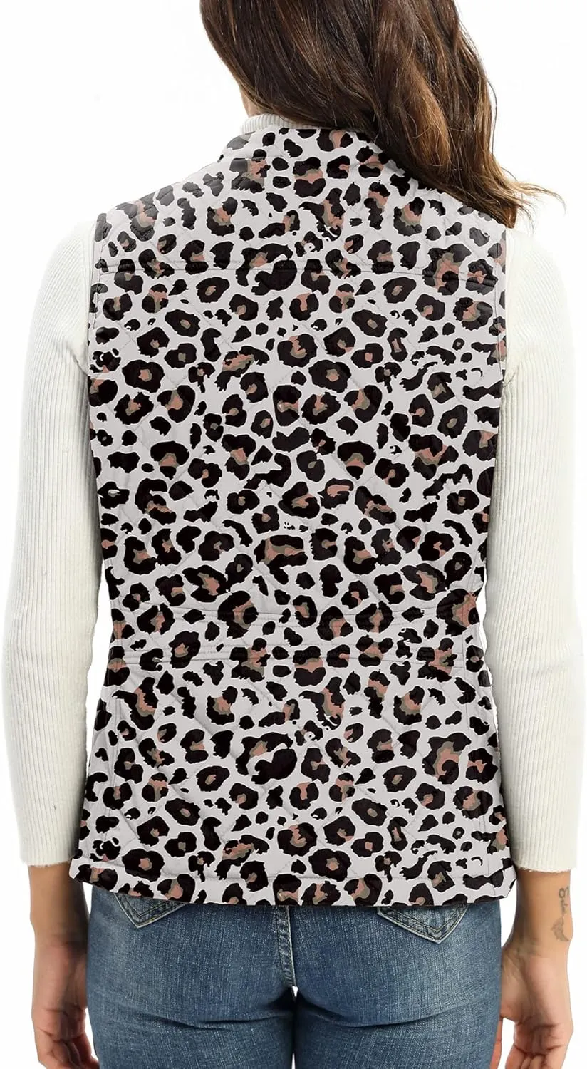 Argstar Women's Vest, Quilted Lightweight Zip Pockets Padded Gilet (XS-2XL)