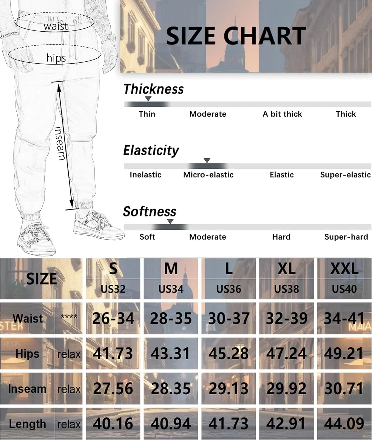 AUTIWITUA Men's Casual Jogger Pants Lightweight Cotton Drawstring Cargo Pants Outdoor Hiking Twill Track Tapered Pants