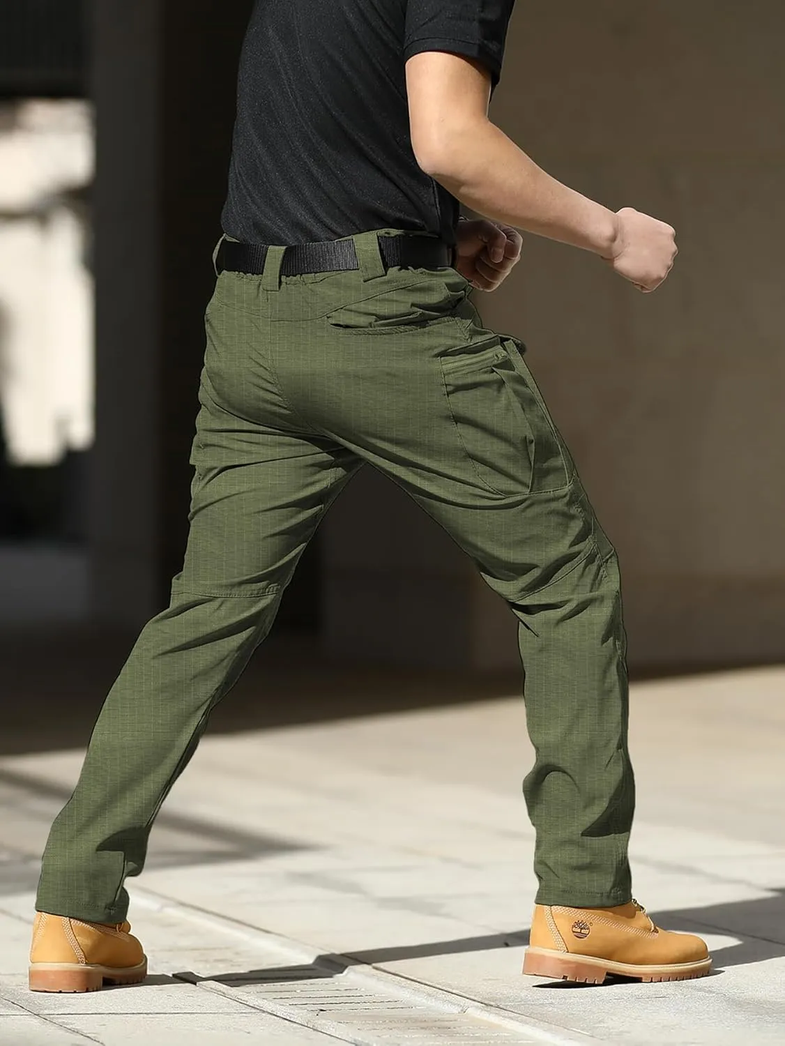 AUTIWITUA Men's Tactical Pants Water Resistant Cargo Pants Lightweight Outdoor Hiking Work Pants(No Belt)