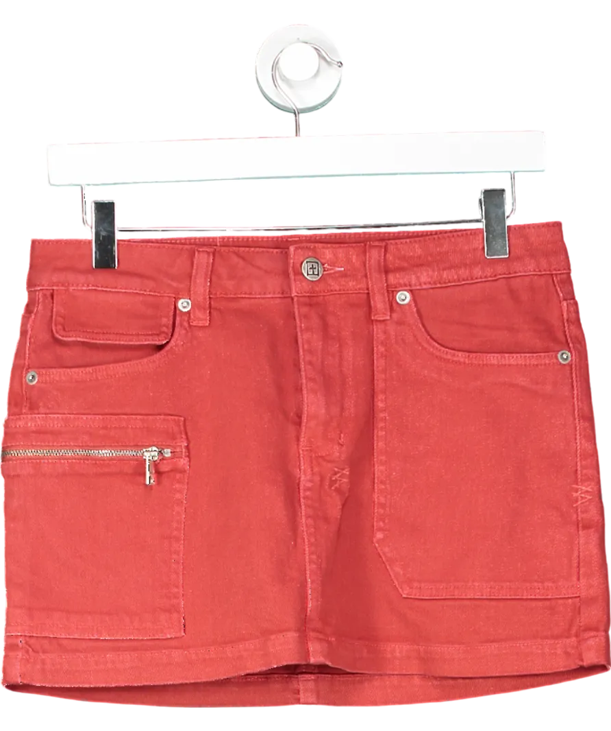 Ksubi Red Low Rider Mini Skirt In Roasted W25
