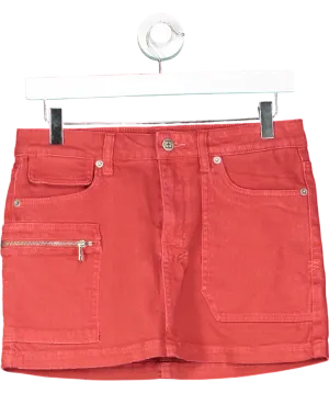 Ksubi Red Low Rider Mini Skirt In Roasted W25