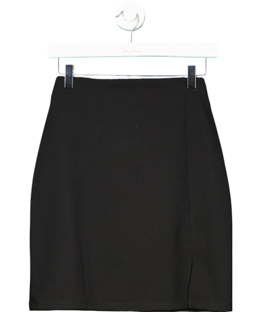 lipsy london Black Split Side Mini Skirt UK 6