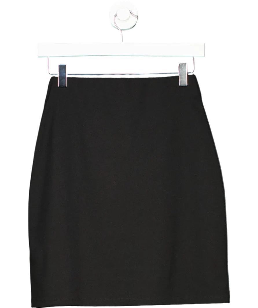 lipsy london Black Split Side Mini Skirt UK 6