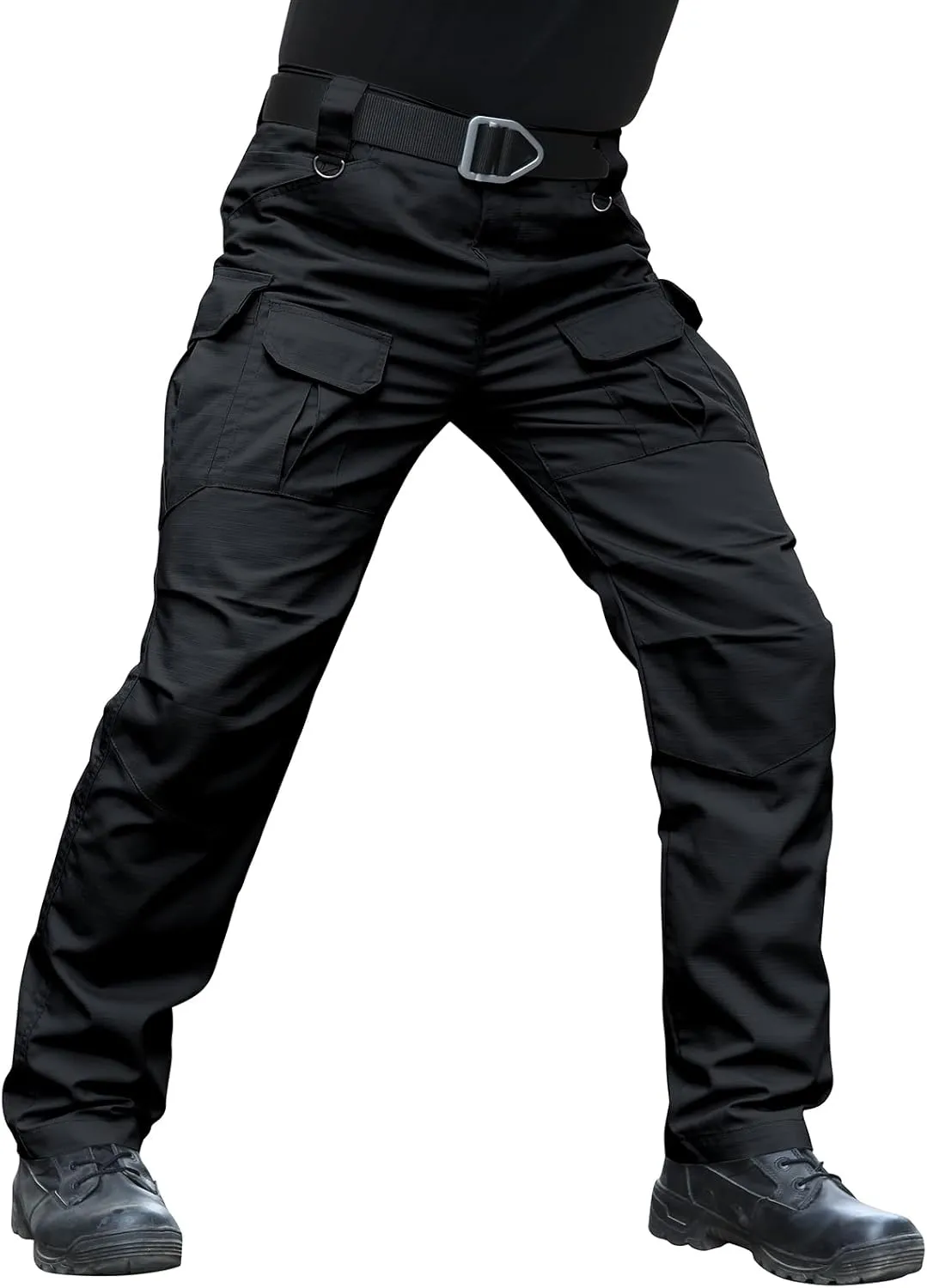 Men's Stretch Tactical Pants Water Resistant Ripstop Cargo Pants Outdoor Lightweight EDC Work Hiking Pants