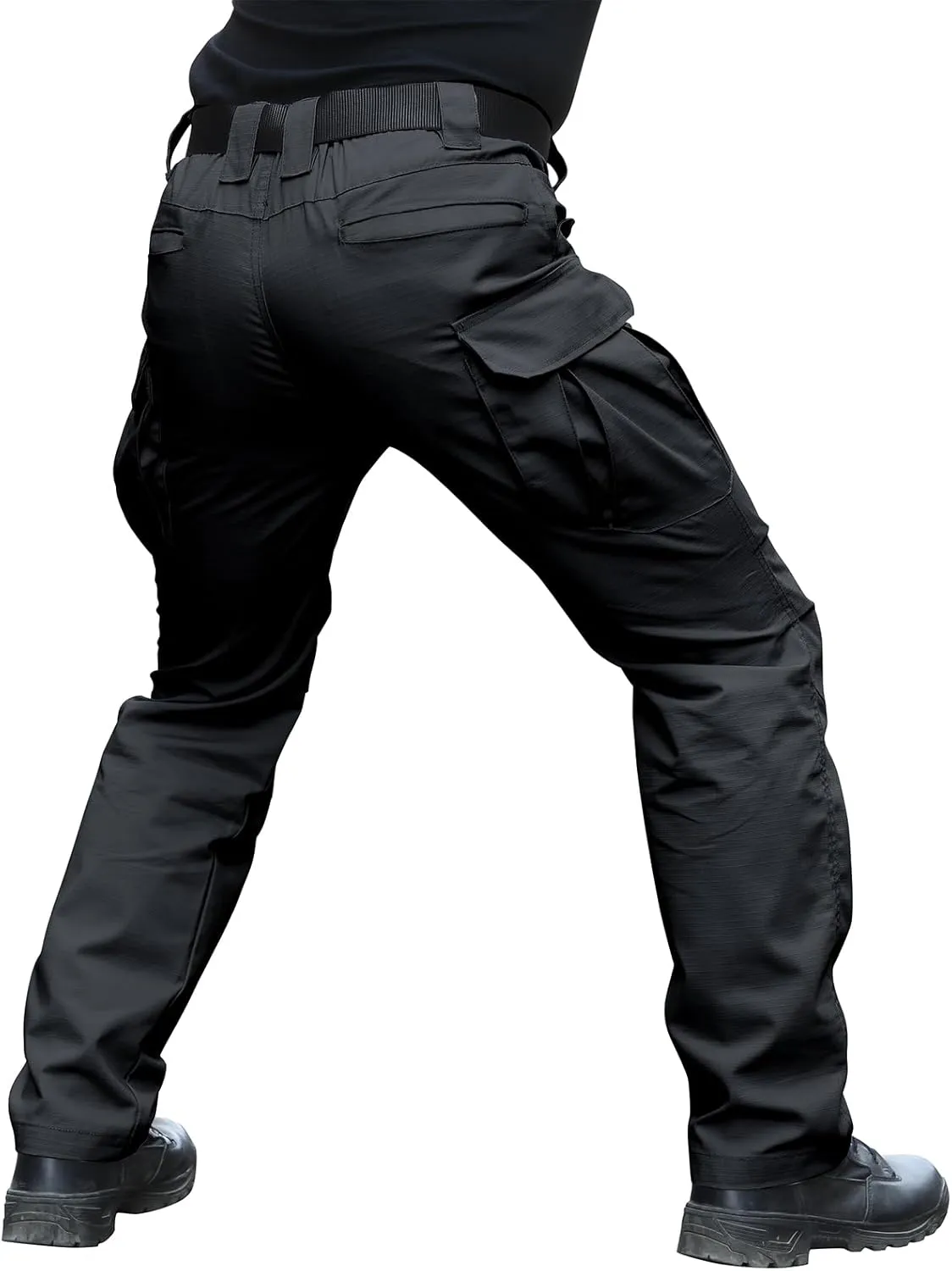 Men's Stretch Tactical Pants Water Resistant Ripstop Cargo Pants Outdoor Lightweight EDC Work Hiking Pants