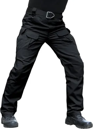 Men's Stretch Tactical Pants Water Resistant Ripstop Cargo Pants Outdoor Lightweight EDC Work Hiking Pants