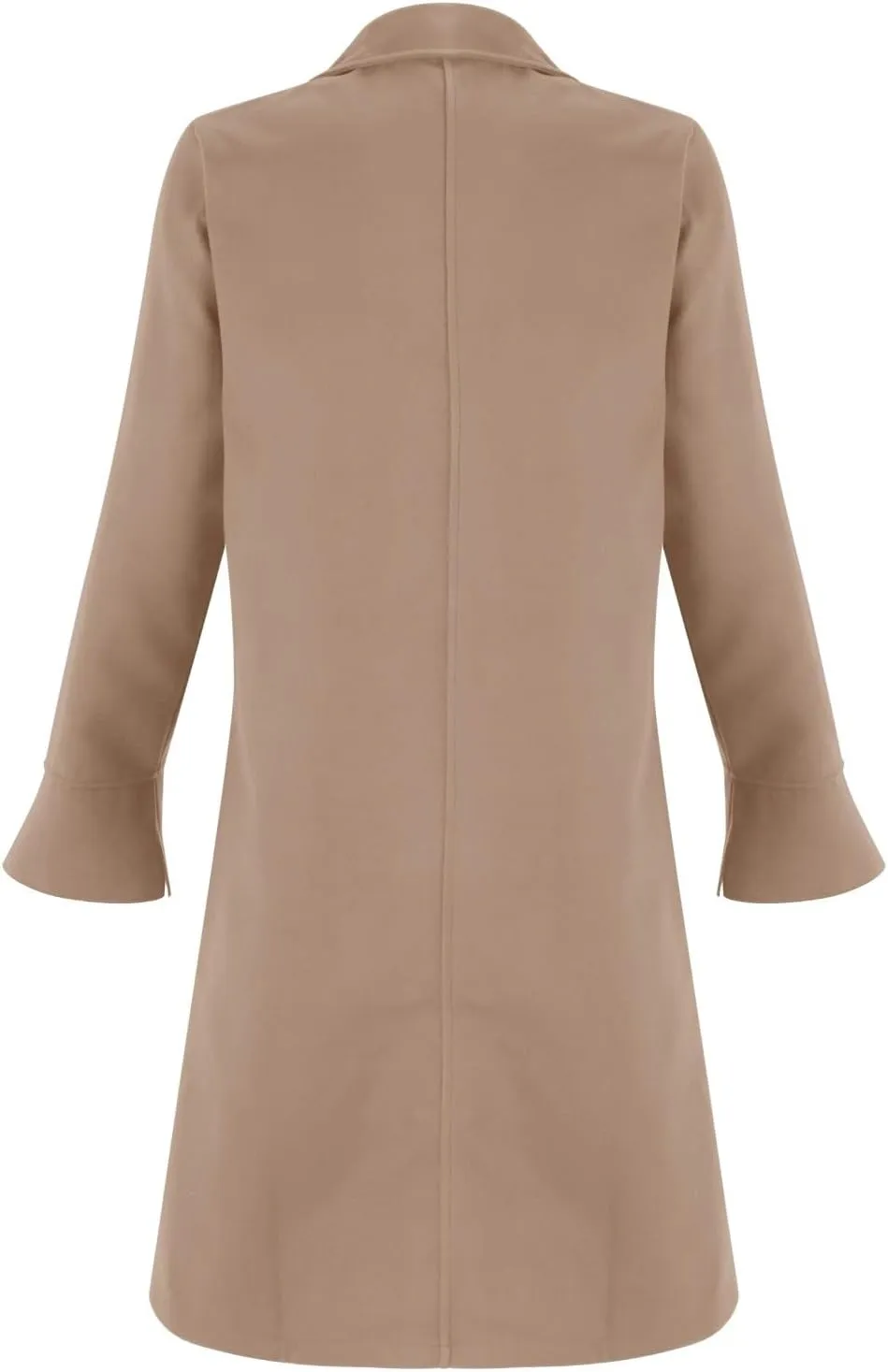 QWENTMTNTY Wool Pea Coats for Men Winter Slim Fit Casual Single Breasted Trench Coat Mid-Length Thermal Business Peacoat