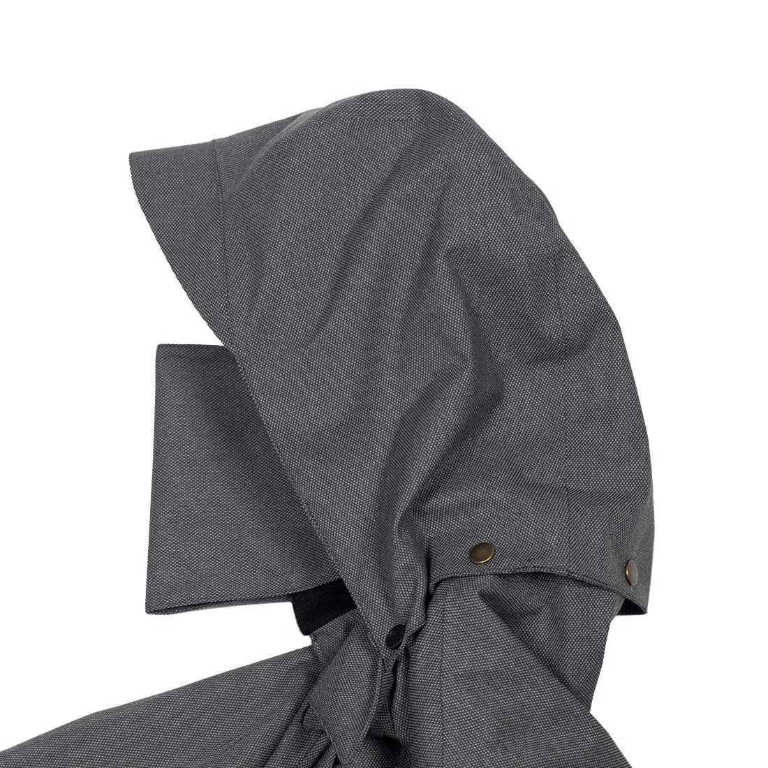 Single-Breasted raincoat in grey birdseye fabric