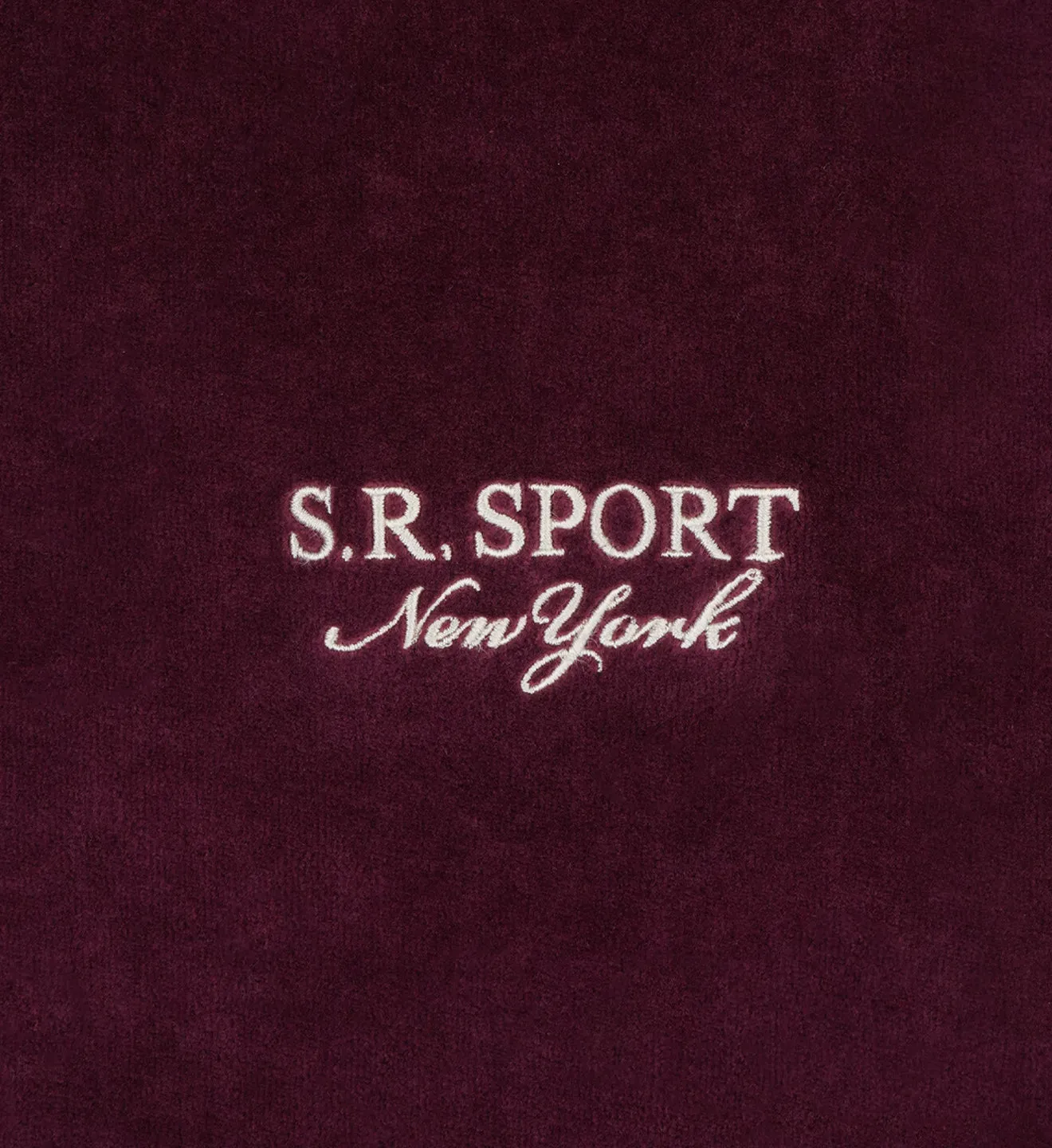 SR Sport Velour Track Jacket - Merlot
