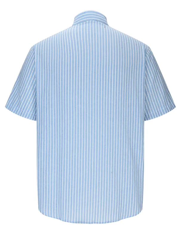 TEEK - Striped Short Sleeve Lapel Shirt