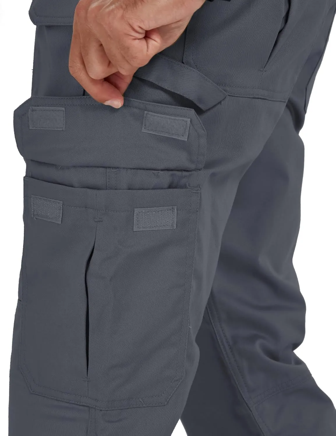 Ubon FR Pants for Men Flame Resistant Cargo Pants 9 oz FRC Pants Elastic Waist Fire Retardant Work Pants with 7 Pockets