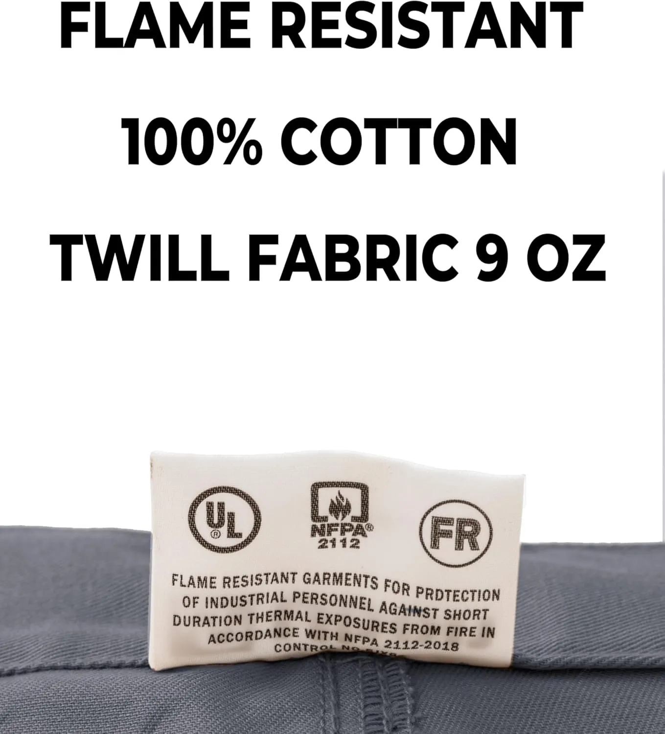 Ubon FR Pants for Men Flame Resistant Cargo Pants 9 oz FRC Pants Elastic Waist Fire Retardant Work Pants with 7 Pockets