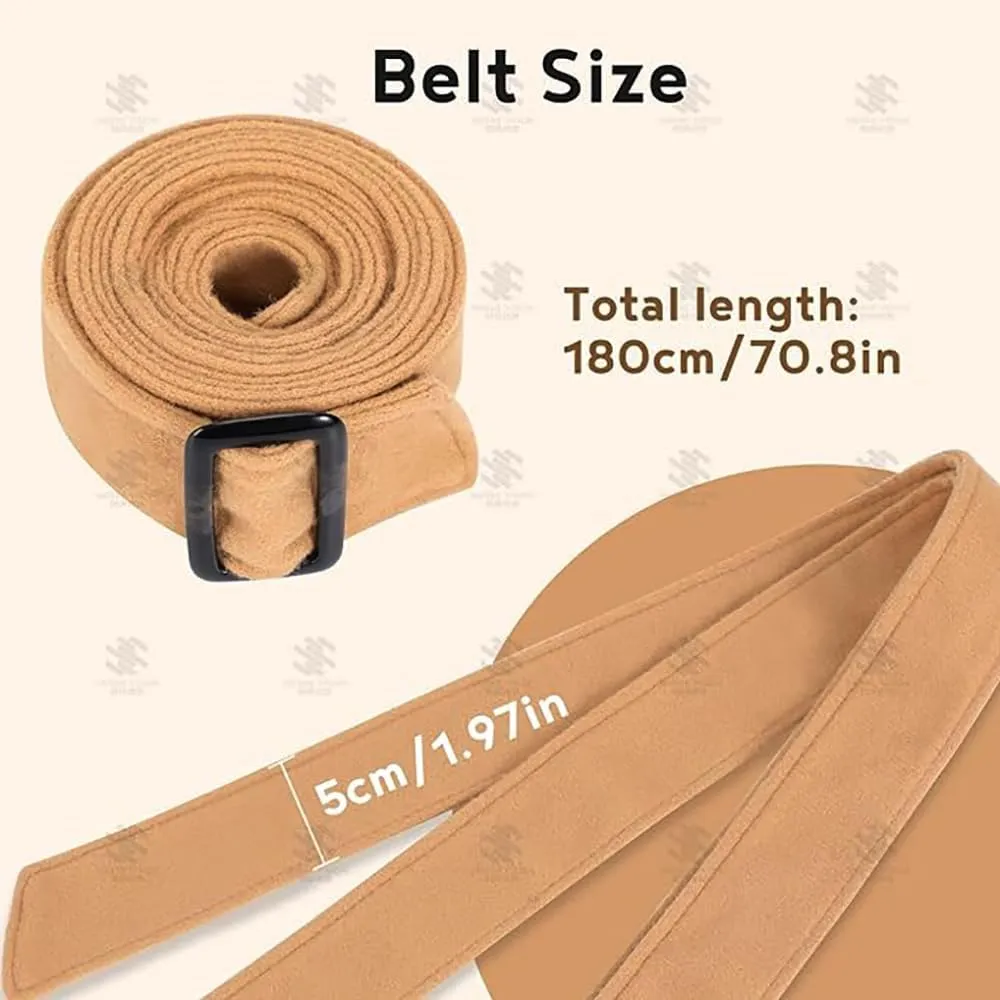 Wide Waist Belt Woolen Women Wrap Corset Belts for Overcoat Replacement Belt
