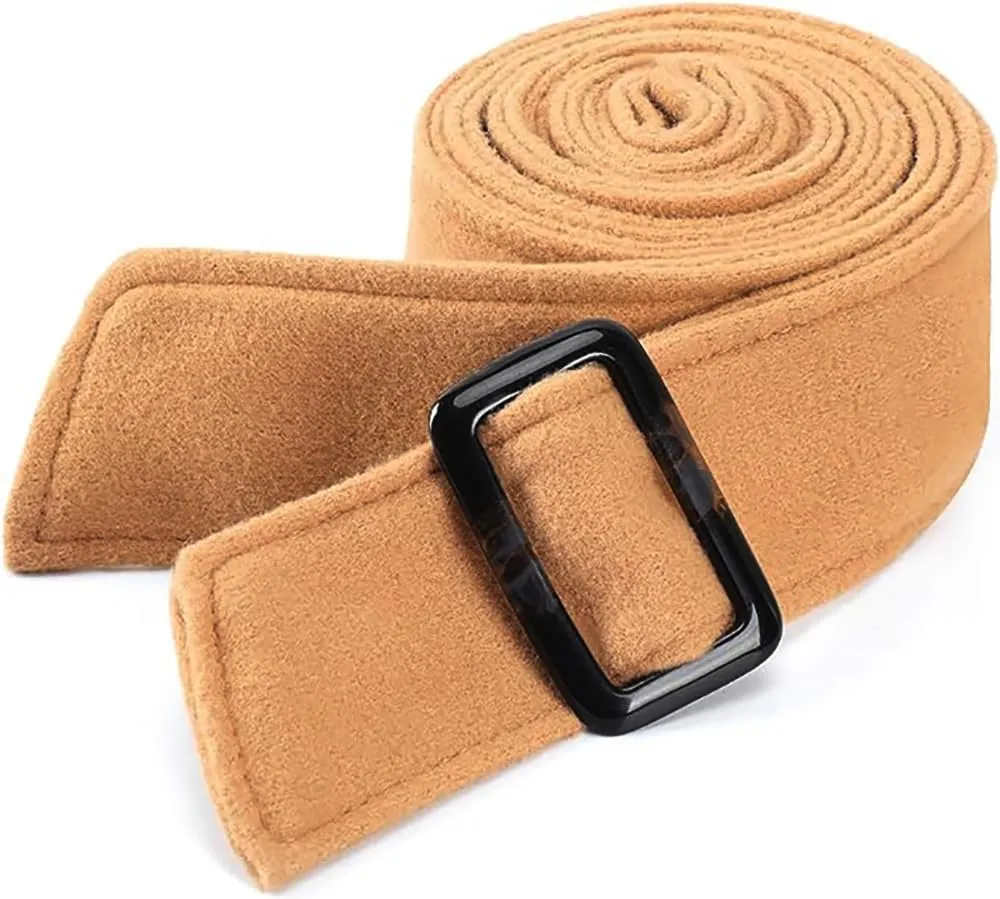 Wide Waist Belt Woolen Women Wrap Corset Belts for Overcoat Replacement Belt