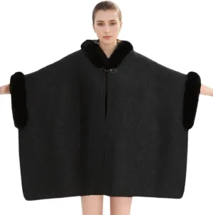 Women's Cardigan Shawl Cape Cloak Winter Warm Hoodie Cardigan Coat