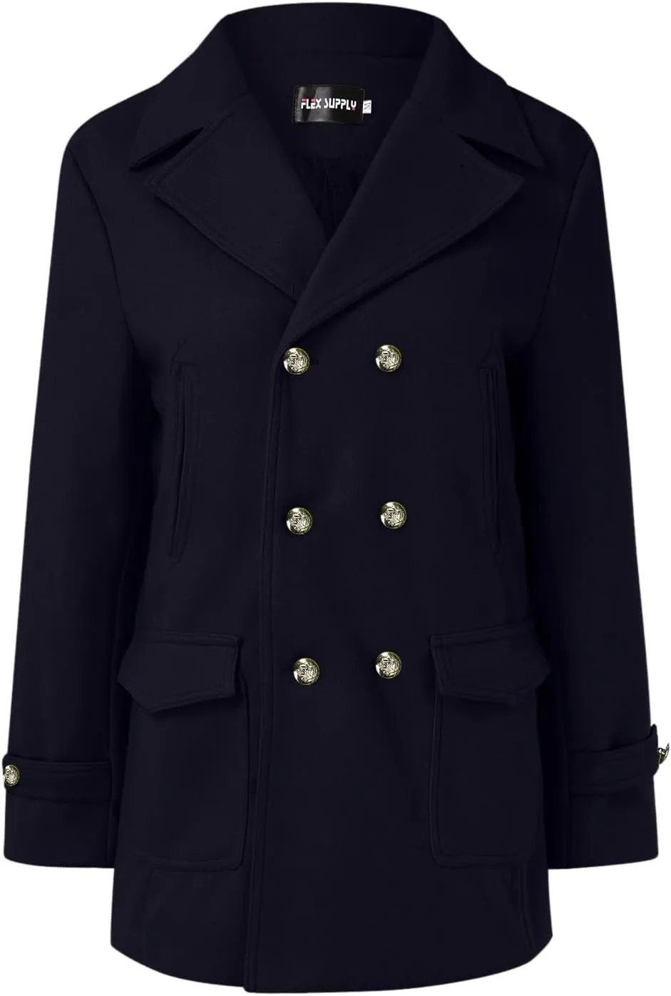 Women's Elegant Blazers Single Breasted Coat 2024 Winter Mid Woolen Overcoat Work Office Pea Jackets Overcoats