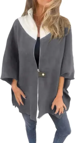 Womens Fall Fashion 2024 Open Front Knit Fall Sweaters Cardigan with Pockets Coatigan Lapel Blazer Jacket Coats