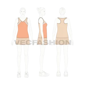 Women's Tanktop Skirt Set