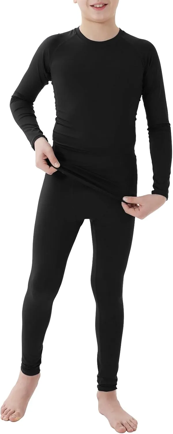 Youth Boys' Compression Leggings Athletic Shirt Tights Top Base Layer Set Sports Youth for Kids