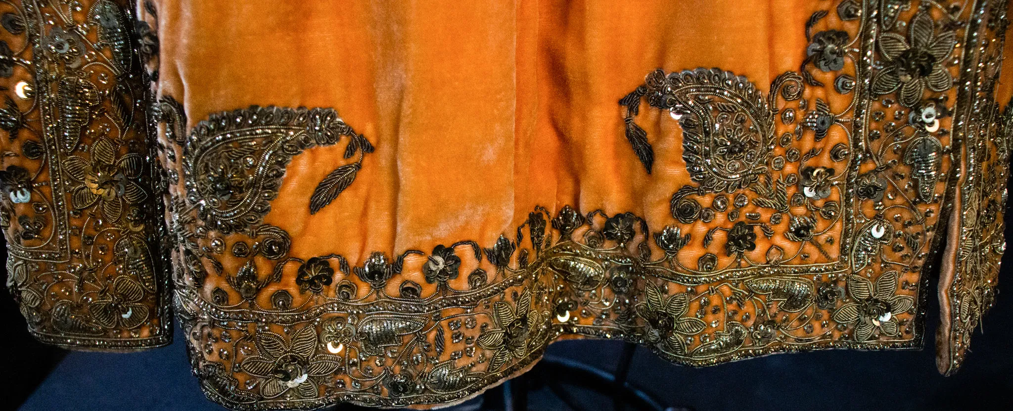 Zardozi Indian  Embroidered Velvet Antique Coat